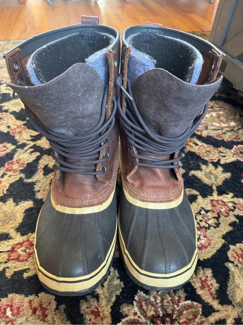 Sorel Brown and Dark Gray Waterproof Rain & Snow Boots
